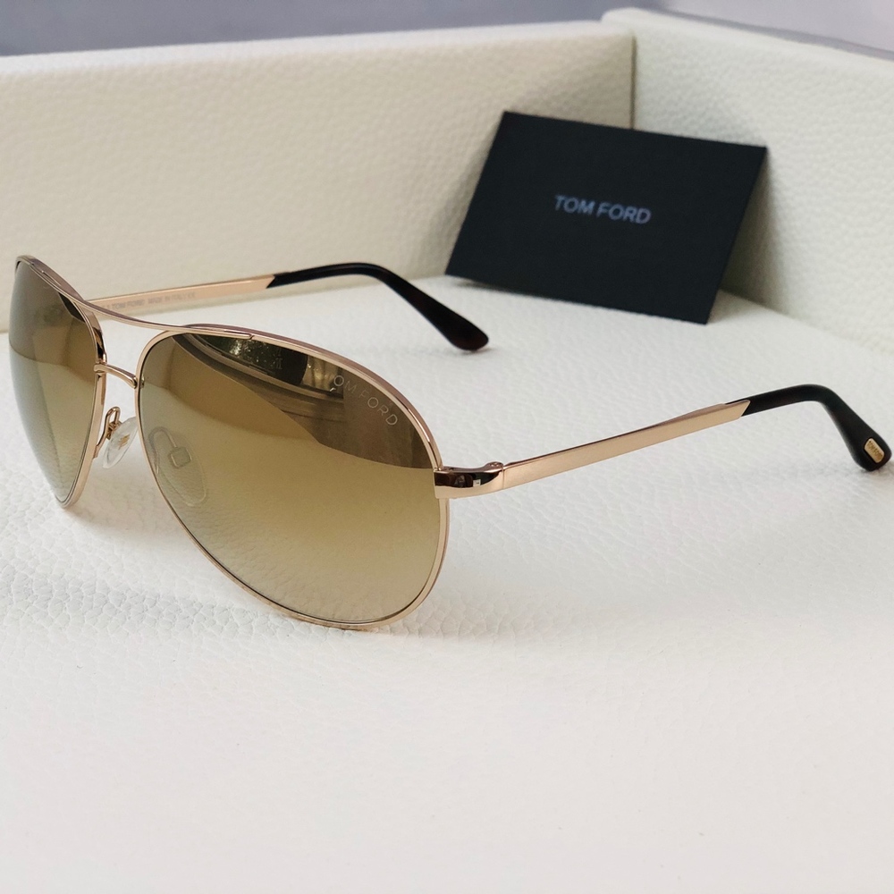 SOLD 🚫 New TOM FORD Rose Gold Aviator Sunglasses - Picture 4 of 8